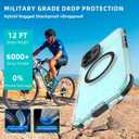 Magnetic Waterproof Frosted Case for iPhone 16 Plus 6.7 inch, with Wrist Strap, Built-in Screen Camera Protector, Military Grade Shockproof, Full Body Rugged Phone Cover, Black-Side