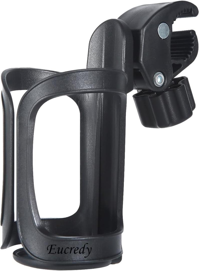 Universal Stroller Cup Holder, Upgrade Cup Holder for Walker, Attachable Bike Water Bottle Holder, Drink Holder Attachment for Wheelchair, Motorcycle, Scooter, Bicycle, Rolling Walker, Trolley