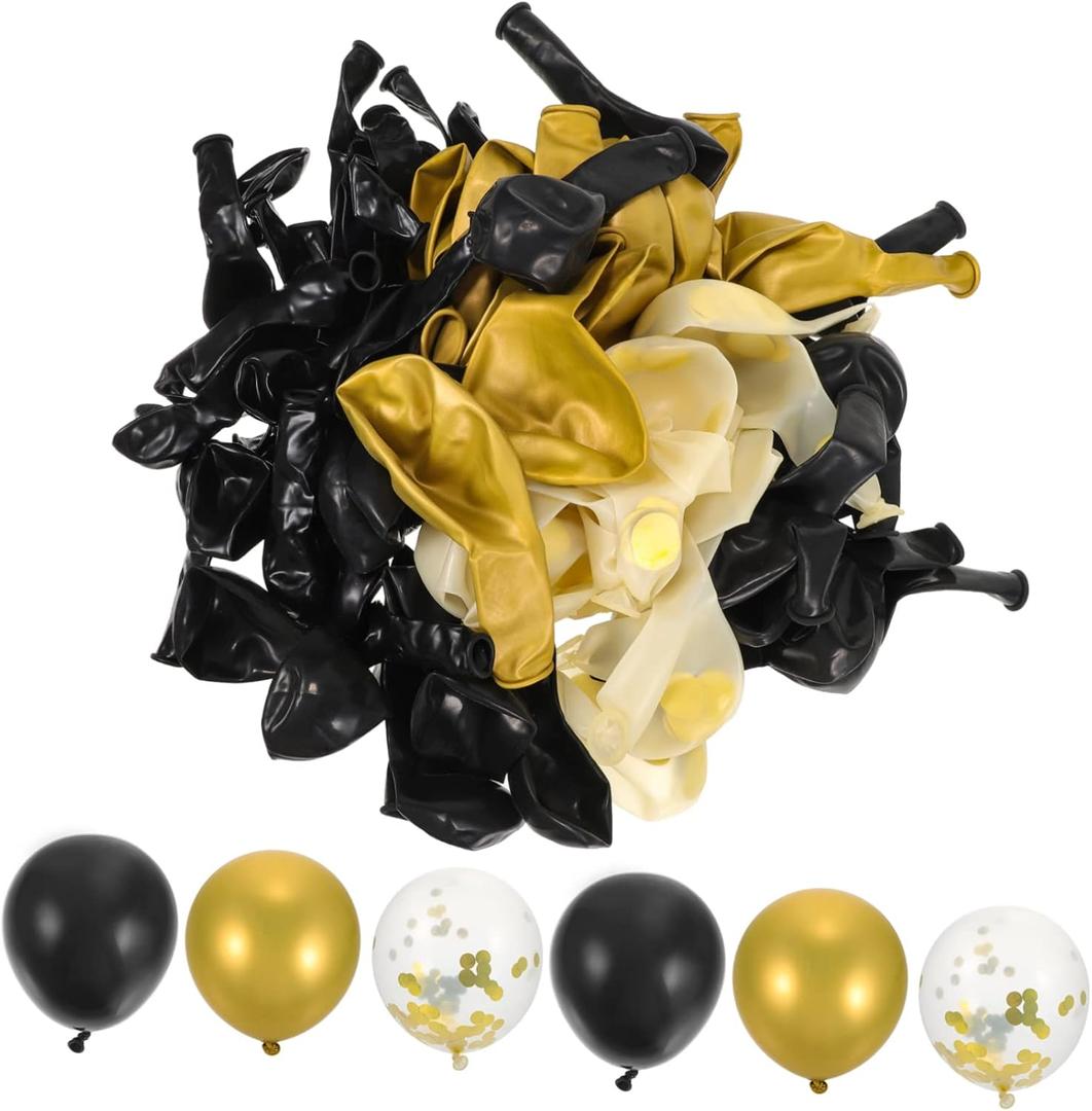 Milisten Balloon Arch for Graduation 1 Set Black Gold Balloons for Party Decorations