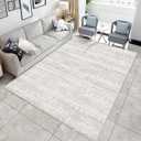 8'x10' Machine Washable Vintage Design Area Rug - Non Slip, Stain Resistant for Home, Office, Machine Washable Area Rug, 8x10 Area Rugs for Living Room (Grey Beige 8x10)