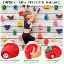 32 PCS Rock Climbing Holds for Kids,Rock Climbing Wall Grips Climbing Rocks Wall Kit for Indoor and Outdoor Playground Play Set with Hardware