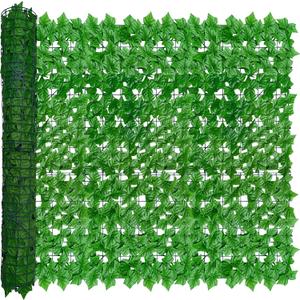Artificial Ivy Privacy Fence Wall Screen: 48X120 in UV-Anti Faux Greenery Backdrop Ivy Vine Leaf Hedges Fence Panels for Patio, Balcony, Garden, Backyard Indoor Outdoor Light Green Decor