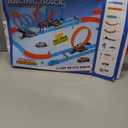Slot Car Race Track Sets with 360 Thrill Loops & 4 High-Speed Cars, 64 Pcs Large Flexible Racing Track for Kids Ages 3-5 4-8 8-12, Race Car Toys Gift for Boys Girls Birthday Christmas
