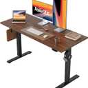 Agilestic Electric Standing Desk, 48 x 24 Inches Height Adjustable Desk, Sit Stand up for Work Office Home, Ergonomic Rising Computer Table with Memory Preset, Dark Walnut