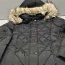 ZIP-FRONT DIAMOND QUILTED JACKET WITH ZIP-OFF FUR TRIM HOOD XL