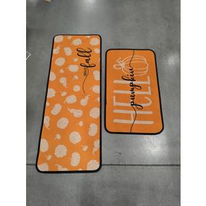 Bathroom Rugs, Bath Mats for Bathroom Non Slip Washable, Quick Dry, Water Absorbing, Fits Under Door, Ultra Thin, Rubber Backing, Low Pile, Cozy Cloth Cotton, Ideal for Shower, Long(46x17), Short(30x17)