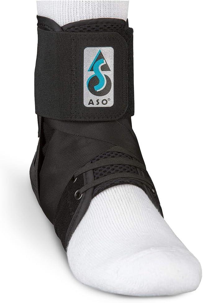 Med Spec ASO Speed Lacer  Ankle Brace for Sprained Ankle and Peroneal Tendonitis, Orthopedic Ankle Support for Men, Women, Adults, Teens and Kids, Sports Injury Recovery (X-Large, Black)
