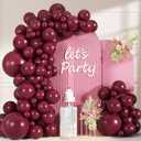 99pcs Burgundy Balloons, Different Sizes Burgundy Red Balloons 18/12/10/5 Inch Maroon Balloon Arch Kit for Anniversary Graduation Wedding Birthday Mother's Day Party Decorations