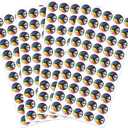2 x 200Pcs Mini LGBT Progress Pride Stickers, 3D Waterproof LGBTQ Gay Pride Rainbow Sticker Lesbian Bisexual Transgender Support Decal for Your Name Badge Parade Event Stuff Party Supplies