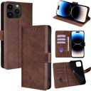 Jiajihua Cover Compatible with Sharp Simple Sumaho 5 Magnetic Closure Wallet Card Slot Flip Kickstand Brown 6,5x3,5