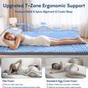 Extra Firm Mattress Topper Queen Size, 2026 Upgraded 3 Inch 7-Zone Egg Crate Cooling Gel Memory Foam Bed Topper for Pressure Relief and Back Pain, Mattress Pad, Washable Cover