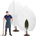 2PCS 70.9x82.7inch Reusable Plant Covers Freeze Protection,Winter Plant Cover Bags with Zipper/Drawstring,Warm Plant Protection Cover Bags Frost Blankets to Protect Tree from Cold Frost Snow Wind Pest