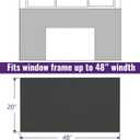Mxclimate Full Surround Window AC Insulation Foam Side Panels for Air Conditioner Units, 48'' Width Indoor Window Seal Kit Cover, Winter and Summer,Black