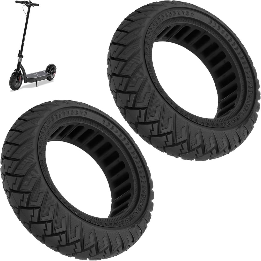 MIMIRACLE 10x2.7-6.5 Scooter Solid Tires 2 Pack- Electric Scooter 10 Inch Wheels Replacement for Hover-1 Alpha, Evercross H5, Emove Cruiser, Hiboy max3, Kugoo M4 Pro, Zero 10x, Dualtron
