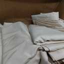 BRILLMAX 4 Pack Beige Tablecloths 90 x 132 Inch for 6ft Rectangle Tables - 150 GSM Polyester Fabric, Floor Length Drop, Water, Stain & Wrinkle Resistant Cloth Cover for Wedding Reception Banquet