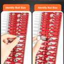 57 Pcs Nut and Bolt Thread Checker - 21 Standard + 17 Metric Thread Gauges | 19 Drill Bit Gauges, Wall-Mountable Bolt Size Finder for Fastener & Drill Bit Identification