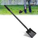 Small Square Shovel for Digging with Metal Handle, 43.3 Inch Heavy Duty Small Shovel, Trench Shovels Ideal for Digging Gardening Trenching Camping Planting Transferring, Black