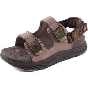 ONCAI Orthopedic Women Sandals with Arch Support Comfort Casual Sport Platform Recovery Hiking Sandals for Laides Water Summer Vacation Shoes Thick Outdoor Adjustable Strap Size 6-12 (Brown)