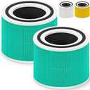 240 True HEPA 14 Toxin Absorber Replacement Filter Compatible with Puroair 240 Air Purifier, 3-in-1 True HEPA Filter Replacement, Grade True HP-14 with Activated Carbon Filter, 2 Pack, Green
