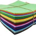 42pcs 6 x 6 inches (15cm x 15cm) Felt Fabric Sheet Assorted Color Felt Pack DIY Craft Squares Nonwoven