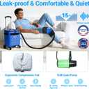 Ice Machine for Knee After Surgery, Cold Therapy Machine for Hip Shoulder Knee Replacement Recovery, Portable Quiet Leak-Proof Knee Ice Machine with Wheels & Universal Pad for Pain Relief and Swelling, XL