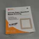 Carbou Silicone Super Absorbent Wound Dressing 5"x 5", 10 Individual Pack, Self-Adhesive Waterproof Bandage, Soft Highly Absorbent Dressing for Wound Care, Burns, Bedsores, Traumas & Surgical Wounds