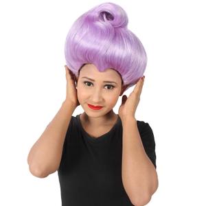 HPO Adult Women's Fairy Godmother Animated Fantasy Movie Wig, Cosplay Halloween Costume Party, Breathable Capless Cap, Flame-retardant Synthetic Fiber (One Size, Purple)