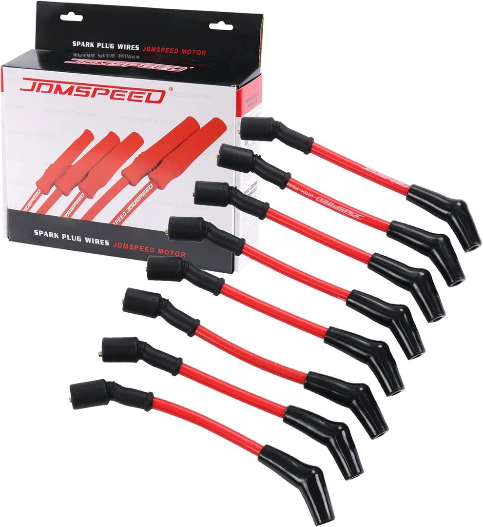 JDMSPEED New Heat Spark Plug Ignition Wires Set 10.5mm Replacement for LSx LS1 LS2 LS3 LS6 LS7 JDMSPEED New Heat Spark Plug Ignition Wires Set 10.5mm Replacement for LSx LS1 LS2 LS3 LS6 LS7