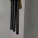Long Tension Rod 41-144inch Black Tension Curtain Rods no Drilling 1.26" Diameter Outdoor Curtain Rod for Patio,Windows,Shower,Doorway,Heavy Duty Spring Rods