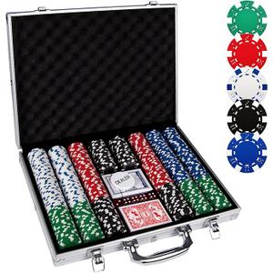 Comie Poker Chips with Numbers,500PCS Poker Chip Set with Aluminum Travel Case,11.5 Gram Poker Set for Texas Holdem Blackjack Gambling.