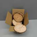 4.3-4.7 inch Unfinished Natural with Tree Bark Wood Slices 15 PCS Natural Round Discs Rustic Wood Slices for DIY Crafts, Table Base, Wedding Decoration,Coasters,Christmas Ornaments.