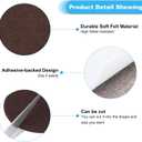 PATIKIL 10 Inch Diameter Lamp Base Felt, 5Pack 2mm Thickness Round Soft Adhesive Non-Slip Anti-Scratch Backed Felt for Lamp Furniture DIY Craft, Coffee