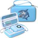 Kids Camera Case for ESOXOFFORE/Yisdo/TIATUA/Gofunly/Dylanto/Alotwan/GKTZ Instant Print Camera Toddler Digital Paper Storage Bag Christmas Gifts and Birthday Gifts for Boys (Box Only- Blue) (Blue - Cool Shark)