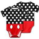 dicilly Cute Mouse Eyes Baby Bodysuit soft cartoon short sleeve clothing for baby romper for Boys Girls 3 Months - 24 Months, 0-3M