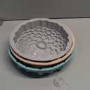 Sakolla 3 Pack Flower Shape Silicone Cake Molds, Large Round Silicone Molds for Baking Cake, Breads, Pies, Tarts, Jello (Rose, Chrysanthemum, Sunflower)