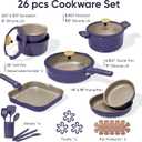 CAROTE 26 Pcs Pots and Pans Set, Nonstick Cookware Sets with Detachable Handle, Purple Dishwasher Safe, Oven Safe, Cookware Non Stick Cooking Set w/Frying Pans & Saucepans(PFOS, PFOA Free)