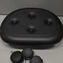 Low Roller Seat, Round Rolling Stools Strong Weight Capacity Universal Faux Leather Swivel Stool Rotating Shoe Changing Chair for Men Women Garage Home Office (Black)