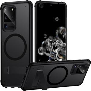 TIANNIUKE Magnetic Case for Samsung Galaxy S20 Ultra, Compatible with MagSafe,Adjustable Kickstand,Translucent Matte Anti-Fingerprint,Shockproof Protective Phone Case for Galaxy S20 Ultra Case