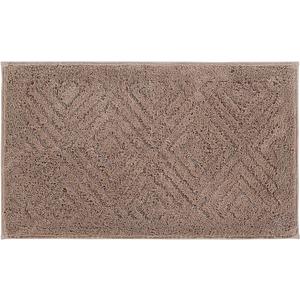 Better Trends Bathroom Runner Rug 100% Cotton Non-Slip Washable Bath Mat, Soft & Absorbent Bath Rugs for Bath Room, Shower, Bathtub and Spa Floors 18" x 54" Beige Trier Collection