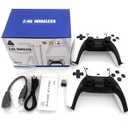 2.4G Wireless Game Controller Set, Dual Gamepad with USB Receiver, White and Black, Classic Game Console Support, 10 Simulator Compatible