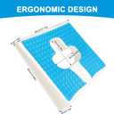 TITA-DONG Anti Bedsore Cushion, Breathe Freely Fiber Material Bedsore Cushions for Butt, T Shaped Opening Triangular Slope Design Anti Decubitus Cushion for Elderly, Bedridden, Disabled (Blue)