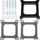 uxcell Carb Spacers 1" Tall Open Phenolic Carburetor Spacer for Chevy for Ford 350 SBC BBC BB 4BBL with Gasket Screws Kit