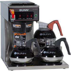 Bunn 12950.0212 CWTF15-3 Automatic Commercial Coffee Brewer with 3 Lower Warmers (120V)
