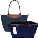 ZTUJO Purse Organizer Insert For Le Pliage, Compatible with Longchamp Le Pliage Shoulder Bag S/L, Top Handle S/MEnergy S/L, Xtra S, Longchamp Organizer Insert (Navy Blue, Medium)