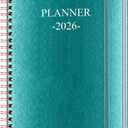 Planner 2026 - Weekly & Monthly Planner Runs from January 2026 to December 2026, 8.5 x 11", 12 Month Tabs, Inner Pocket, PU Leather Cover with Twin-Wire Binding, Monthly Planners 2026, Teal