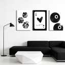 3Pcs Black and White Lucky Dice Canvas Wall Art Trendy Lucky 8 Ball Pictures Wall Decor Preppy Funky How Lucky are We Poker Posters Prints for Girls Bedroom Apartment Dorm 16x24in