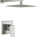 Shower System All Metal Luxury Wall Mounted Shower Faucet Set with 10 Inch Rain Shower Head Shower Faucet Combo Set (Brushed Nickel)