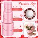 Cholemy Gift Boxes with Lids 3 Sizes Round Flower Boxes for Arrangements Nesting Flower Box with Handle for Mother's Day Graduation Wedding Present Wrapping(Pink, Red, White, Black)
