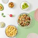 Freshmage Glass Mixing Bowls with Lids Sets, 4 Packs Glass Bowls with Lids for Kitchen Baking, Meal Prepping and Salad, Bpa Free and Dishwasher Safe Serving Bowls, 0.2/0.5/1.1/2.1