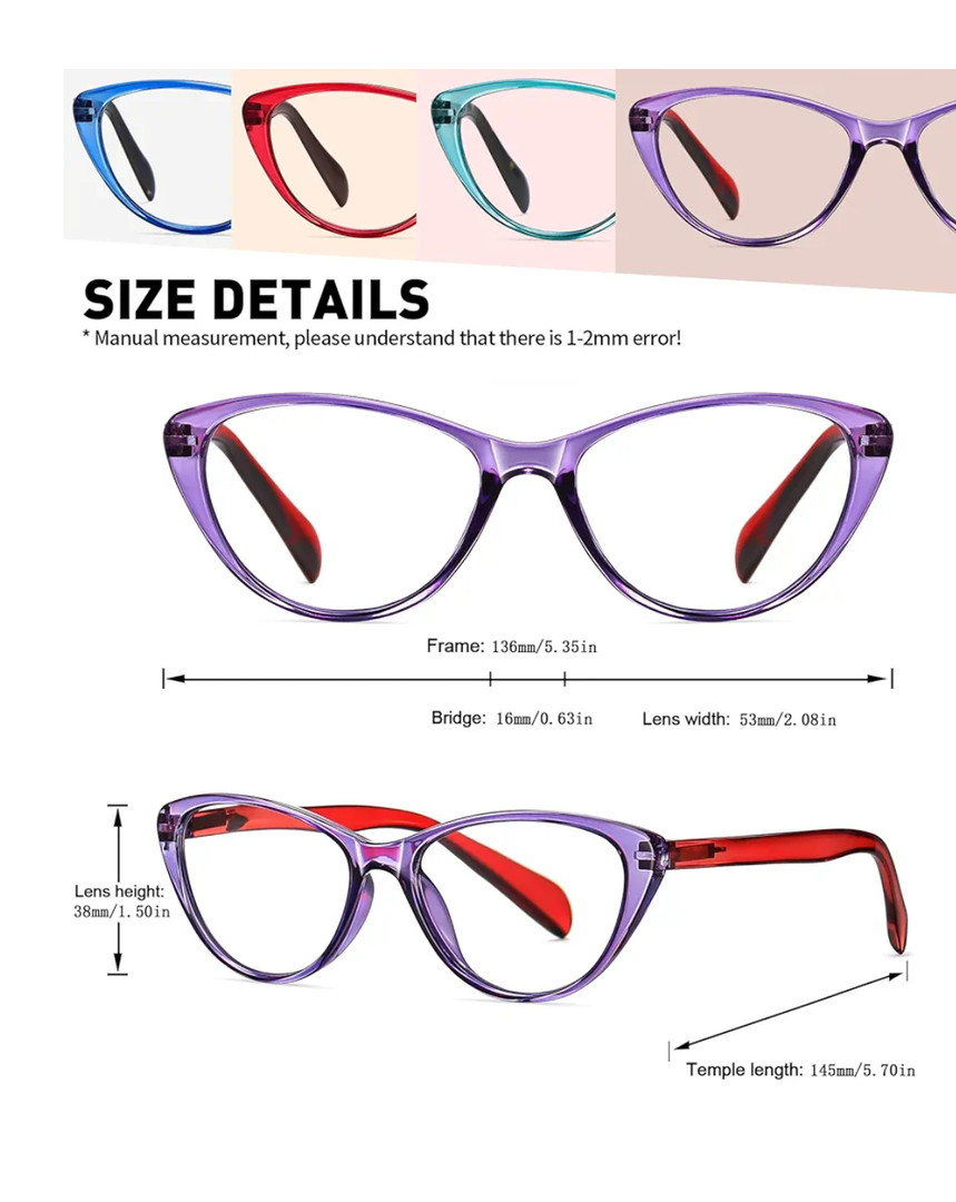 CCVOO Reading Glasses for Women Blue Light Blocking,Readers for Women  Comfort Spring Hinges,Fashion Designer Ladies Eyeglasses(5 Pack)